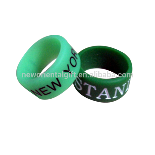 Debossed Color Filled Silicone Rings/Silicone Finger Rings